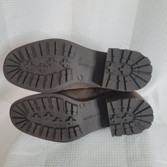 Lucky Brand Womens Size 8.5 Boots Suede Leather Lace-Up Zipper Chunky Heel Y2K - Picture 6 of 12